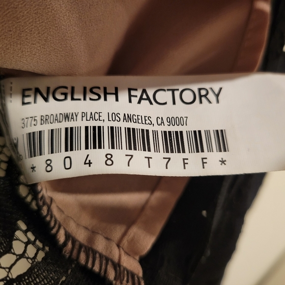 NEW English Factory S Top Black Floral Lace Embroidered Bell Sleeves Blouse - Picture 9 of 9